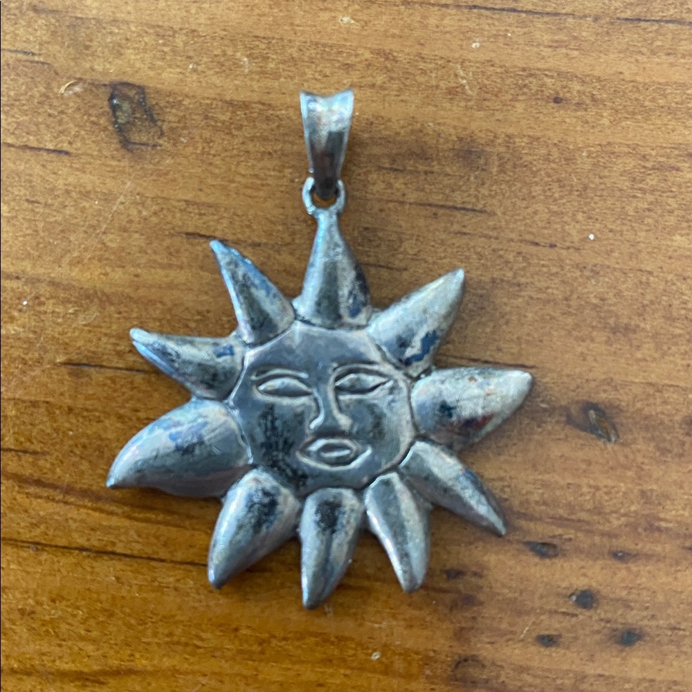Silver 925 sun charm sunshine sterling silver - Picture 2 of 9